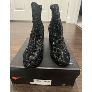 INC BLACK sequin Bootie